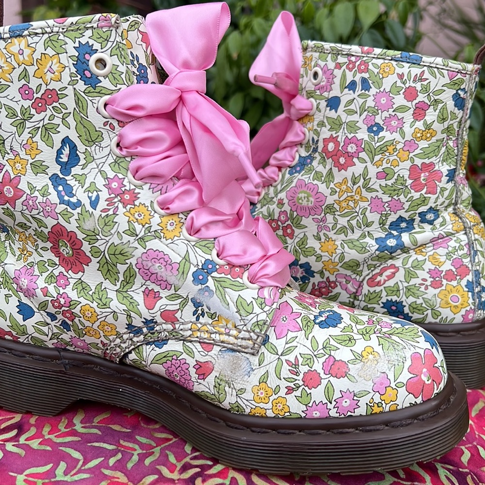 Dr. Martens Liberty Floral Colorful Leather Boots - Picture 16 of 17